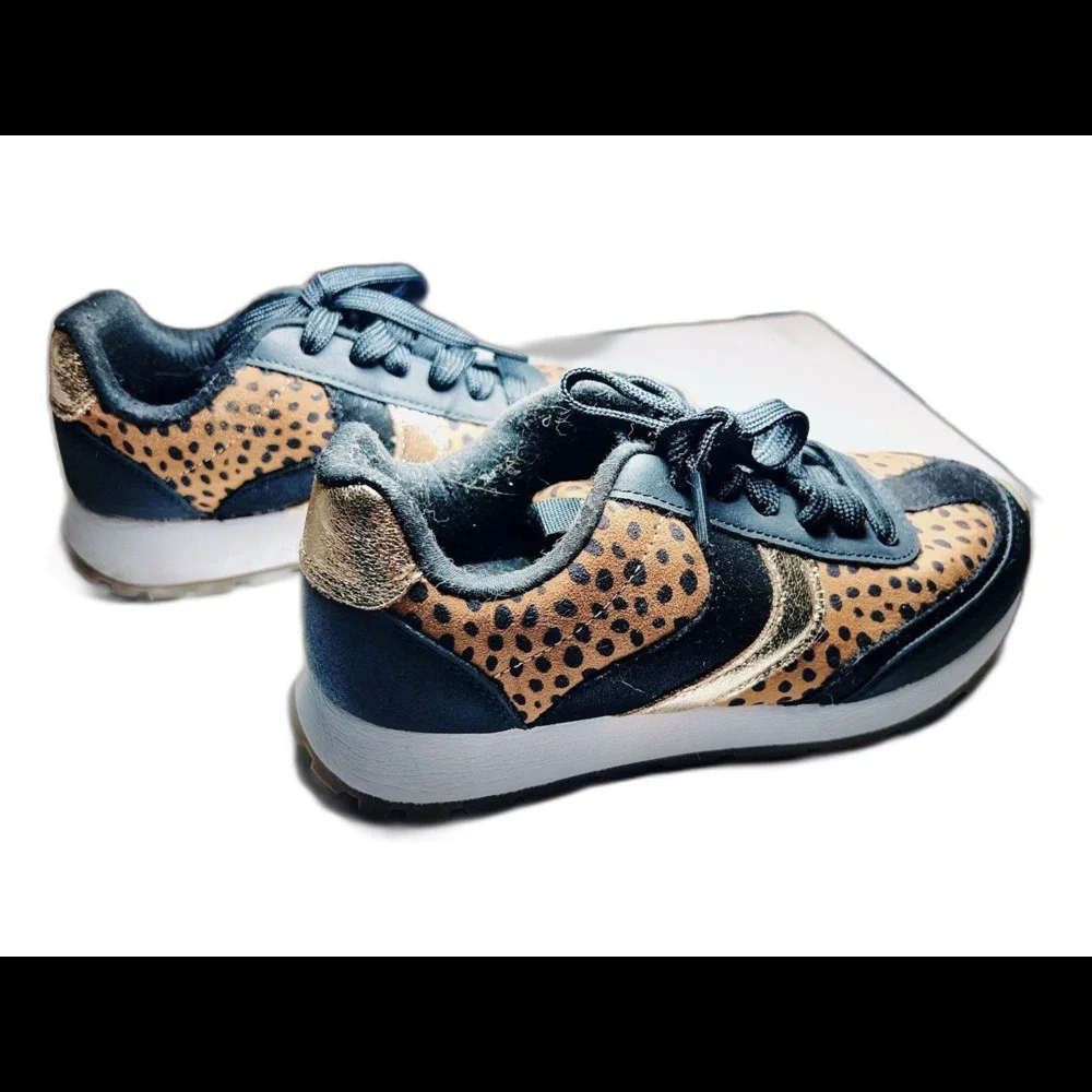 Cat & Jack Sneakers Girls' Size 4 Ellison Leopard Print Maximalist Footwear